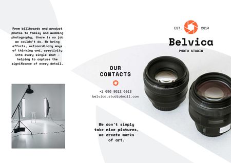 Photo Studio rental services Brochure Modelo de Design