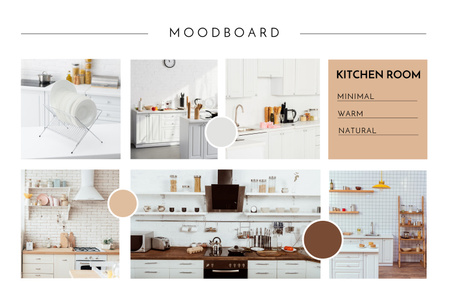 Ideális konyhaszoba kialakítás Mood Board tervezősablon