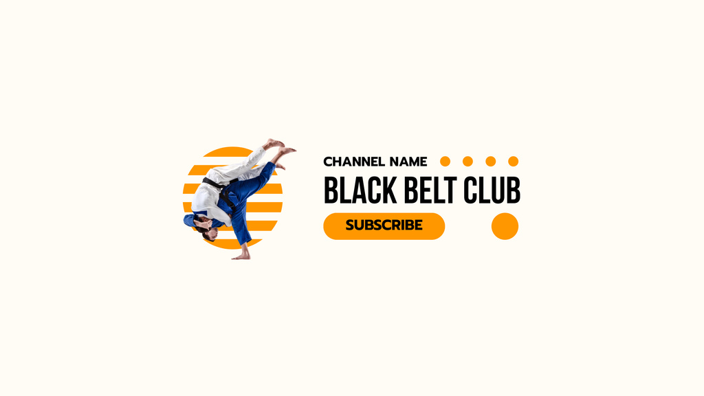 Blog about Black Belt Club Youtube Šablona návrhu