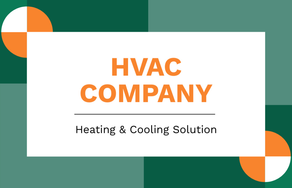 HVAC Solutions for House Improvement Business Card 85x55mm Πρότυπο σχεδίασης