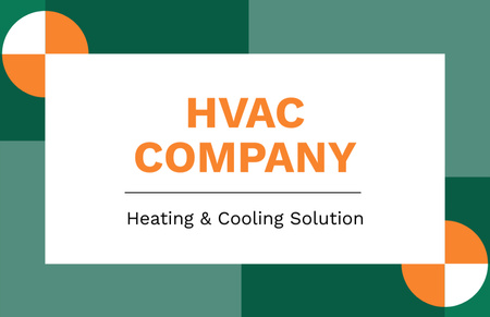 HVAC řešení pro vylepšení domu Business Card 85x55mm Šablona návrhu
