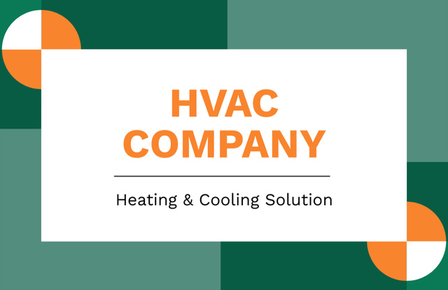 HVAC Solutions for House Improvement Business Card 85x55mm Tasarım Şablonu