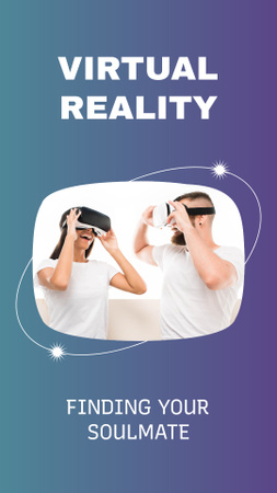 Couple in VR Instagram Story Design Template