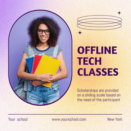 Offline Tech Classes Ad Instagram Design Template