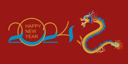 Chinese New Year Holiday Greeting with Cute Rabbits Twitter Design Template