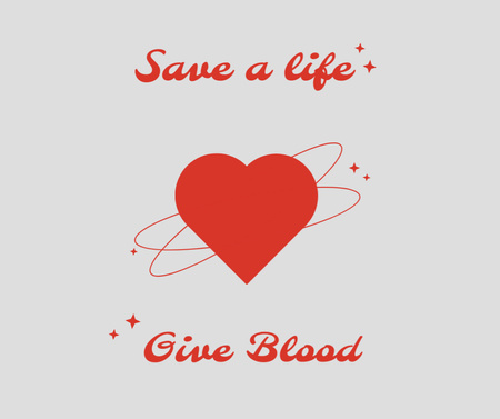 Blood Donation Call Facebook Design Template