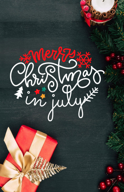 Ontwerpsjabloon van Flyer 5.5x8.5in van Magical Christmas Sale Announcement for July