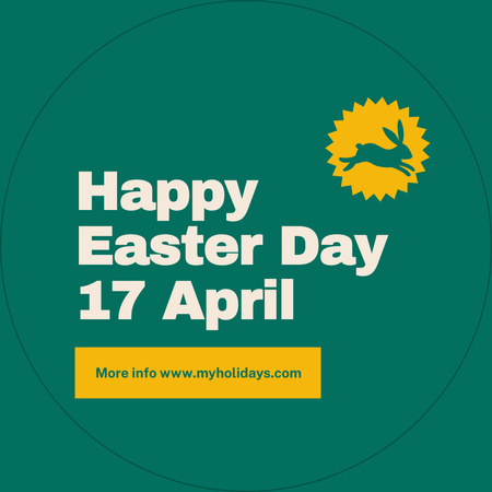 Happy Easter Day Announcement Instagram Design Template