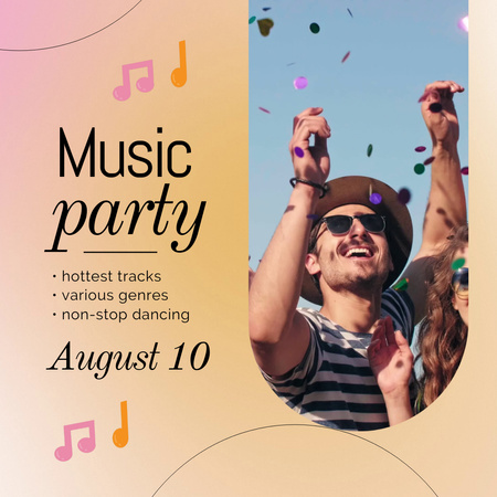Outdoor Music Party Animated Post Design Template