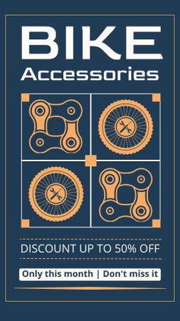 Discount on Cycling Accessories Instagram Story tervezősablon