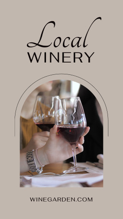Oznámení o degustaci vín v místním vinařství Instagram Video Story Šablona návrhu