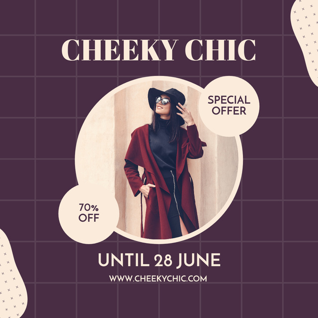 Designvorlage Chic Fashion Shop Special Offer With Discounts für Instagram