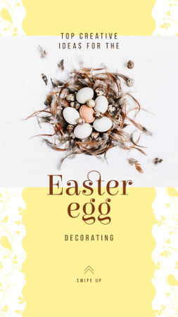 Easter eggs in nest Instagram Story tervezősablon