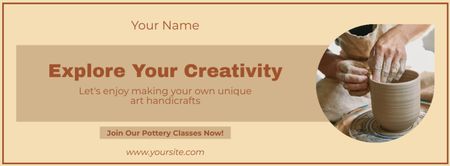 Pottery Classes Promotion Facebook cover Design Template