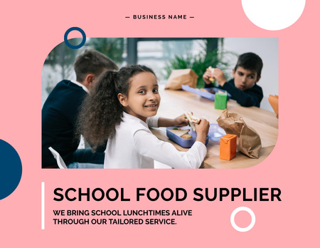 Plantilla de diseño de Wholesome School Food Service Digital Promotion Flyer 8.5x11in Horizontal 