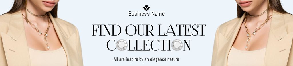 Designvorlage Latest Jewelry Collection Announcement für Ebay Store Billboard