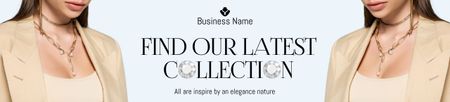 Latest Jewelry Collection Announcement Ebay Store Billboard Design Template