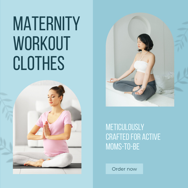 High Quality Maternity Workout Clothes Offer Animated Post Πρότυπο σχεδίασης