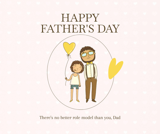 Designvorlage Father's Day Greeting  für Facebook