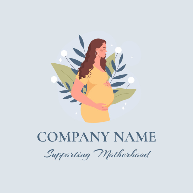 Supporting Services For Motherhood In Company Offer Animated Logo Πρότυπο σχεδίασης