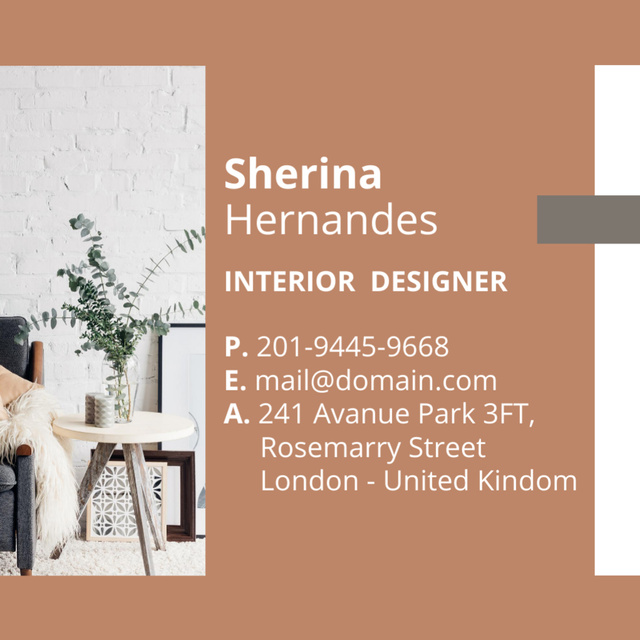 Designvorlage Interior Designer Services Ad with Cozy Apartment für Square 65x65mm