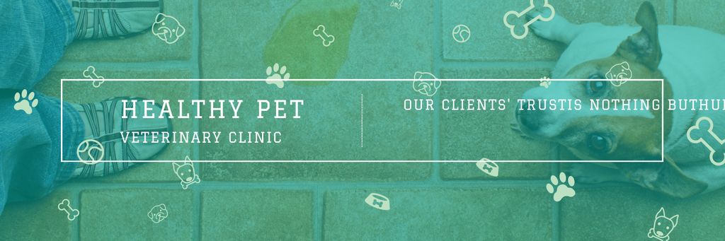 Plantilla de diseño de Healthy pet veterinary clinic Twitter 