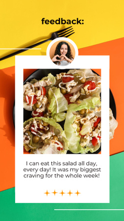 Plantilla de diseño de Customer's Feedback about Salad Instagram Story 