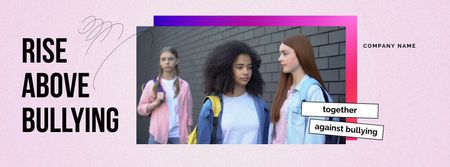 Platilla de diseño Awareness about Bullying Problem Facebook Video cover