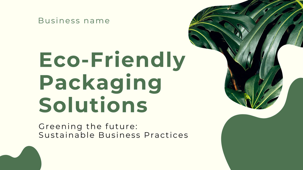Offering a Package of Eco-Friendly Business Solutions Presentation Wide Šablona návrhu