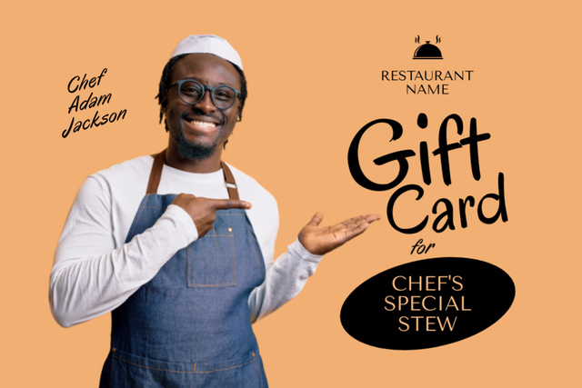 Chef's Special Stew Offer Gift Certificate Design Template