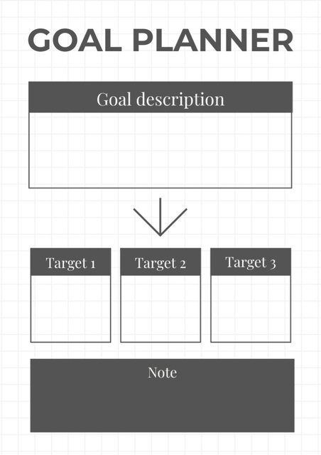 Modèle de visuel Conservative Goal Notes in Grey - Schedule Planner