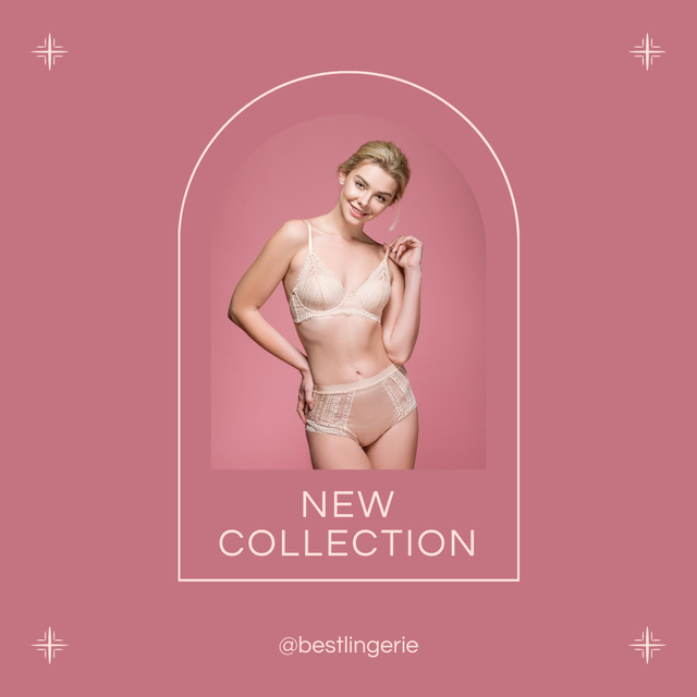New Collection of Female Undergarments Instagram Design Template