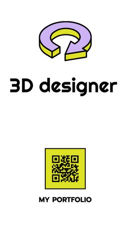 Designvorlage 3D Designer Services Offer für Business Card US Vertical