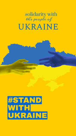 Designvorlage Call for Solidarity with People of Ukraine für Instagram Story