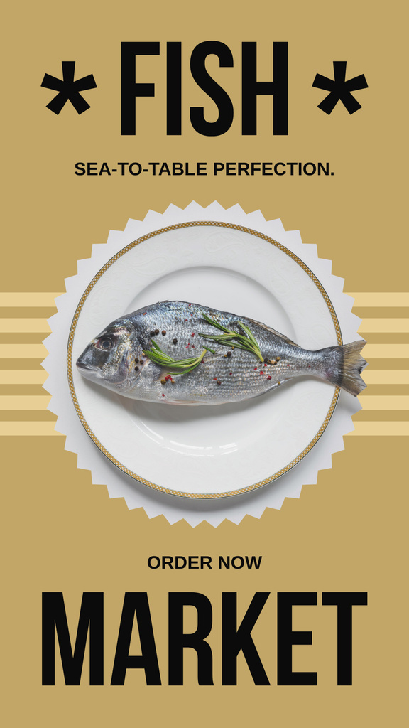 Special Offer of Fish from Market Instagram Story Modelo de Design