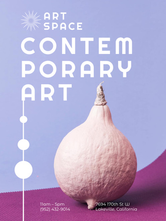 Designvorlage Contemporary Art Exhibition Announcement für Poster US