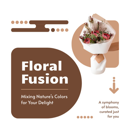 Designvorlage Beeindruckende Blumenstrauß-Kreation-Services für Instagram