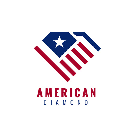Emblem of Jewellery Store with Diamond Logo 1080x1080pxデザインテンプレート