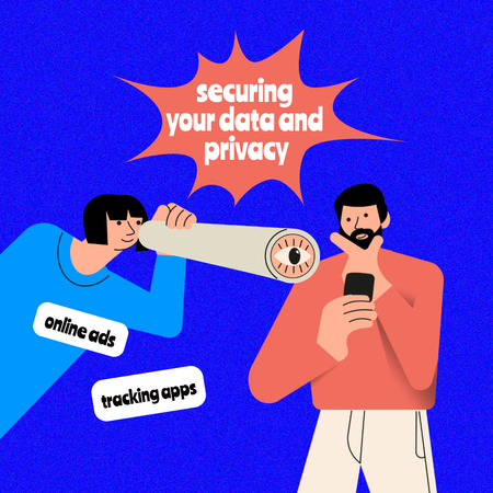 Funny Joke about Data Privacy Instagram Modelo de Design
