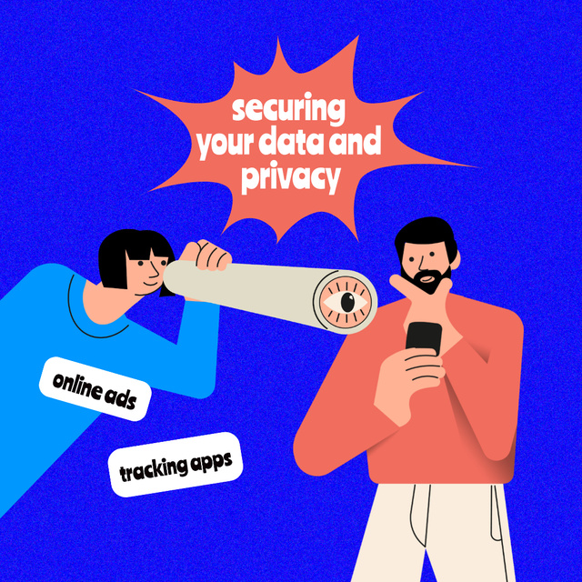 Funny Joke about Data Privacy Instagram tervezősablon