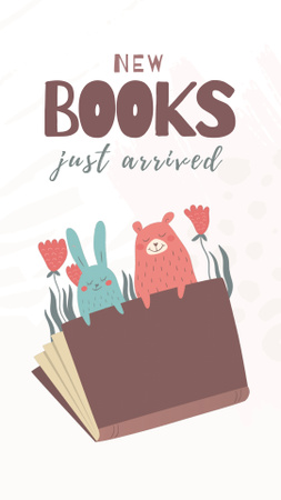 Books Sale Announcement Instagram Video Story tervezősablon