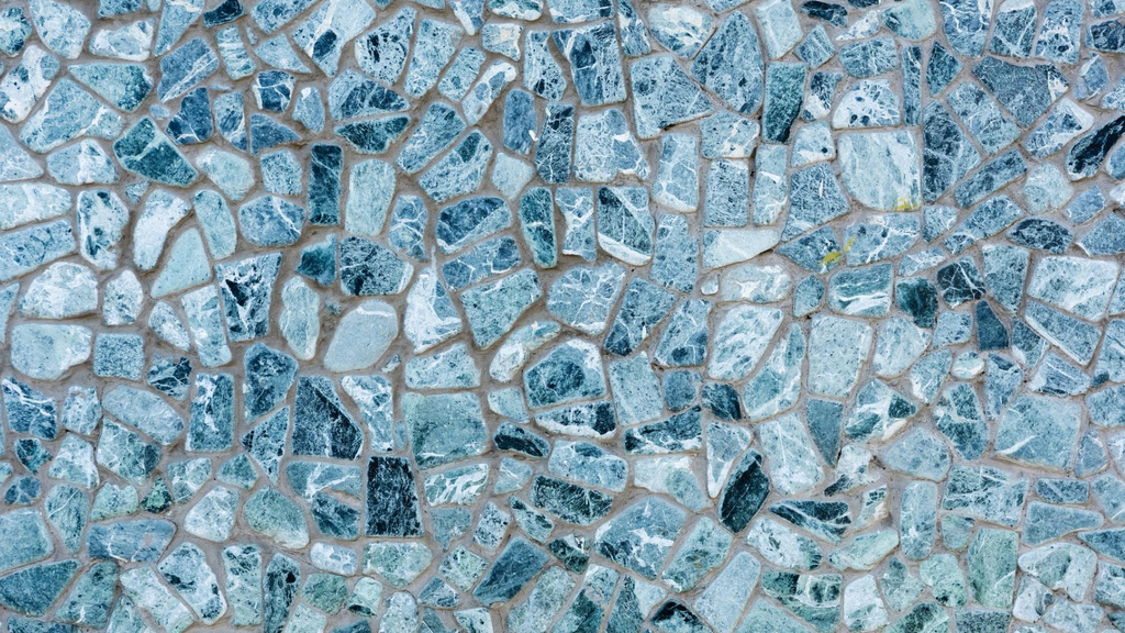 Platilla de diseño Blue decorative stone Wall Zoom Background