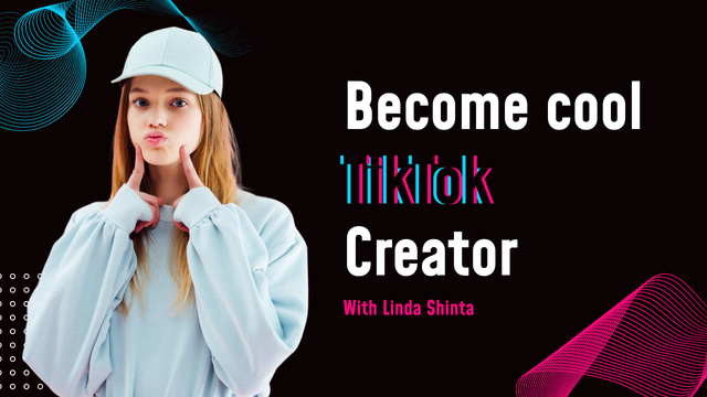 Plantilla de diseño de How To Be Tiktok Creator Youtube Thumbnail 
