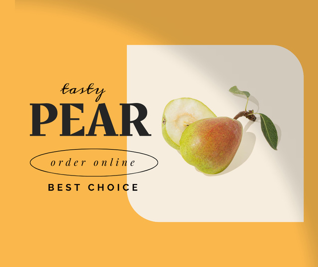 Tasty Fresh Pears Sale Facebook Šablona návrhu
