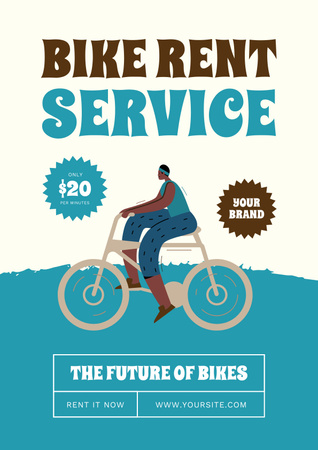 kerékpárkölcsönzés Poster tervezősablon