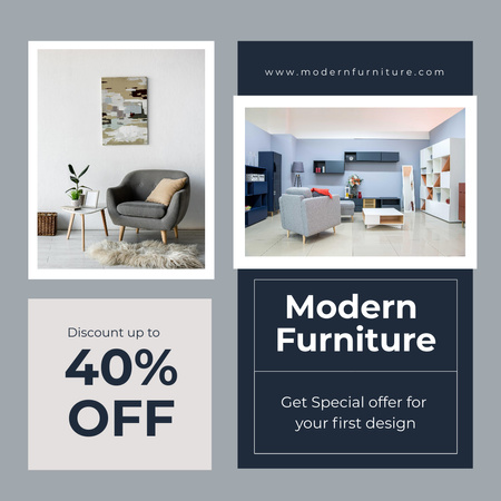 Modèle de visuel Promotion de magasin de meubles - Instagram