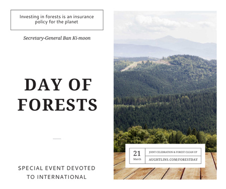 Onternational day of forests Medium Rectangle Design Template