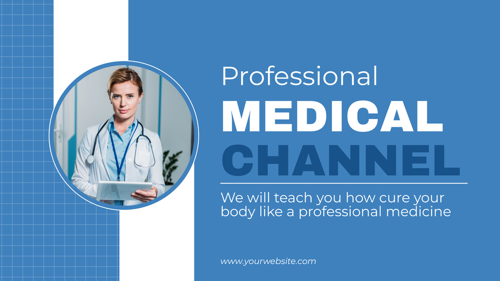 Professional Medical Channel Promotion Youtube Šablona návrhu