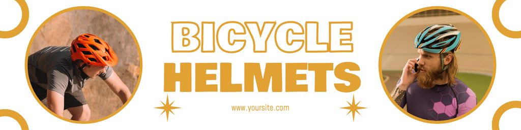 Bicycle Helmets and Equipment Twitter Šablona návrhu