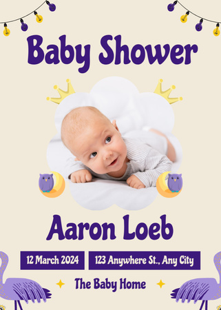 Baby Shower is Organized Flayer Design Template